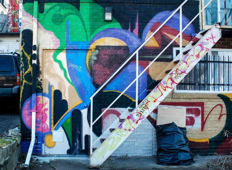 door that is completely covered with graffiti